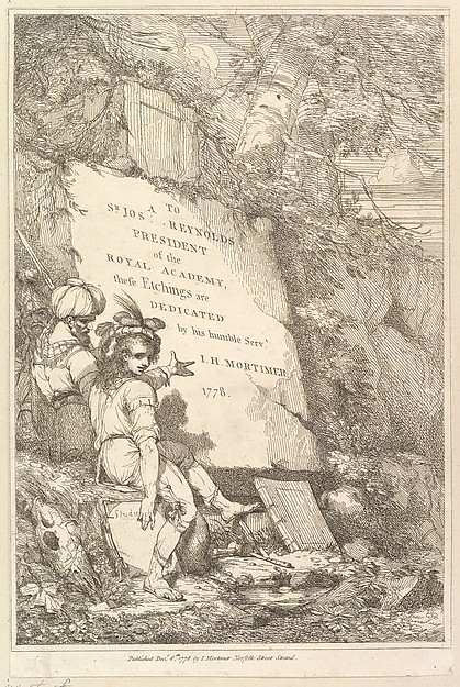 John Hamilton Mortimer, Frontispiece, from "Fifteen Etchings Dedicated to Sir Joshua Reynolds"