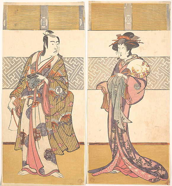 Katsukawa Shunshō, Kabuki Actors Sawamura Sōjūrō III and Segawa Kikunojō III