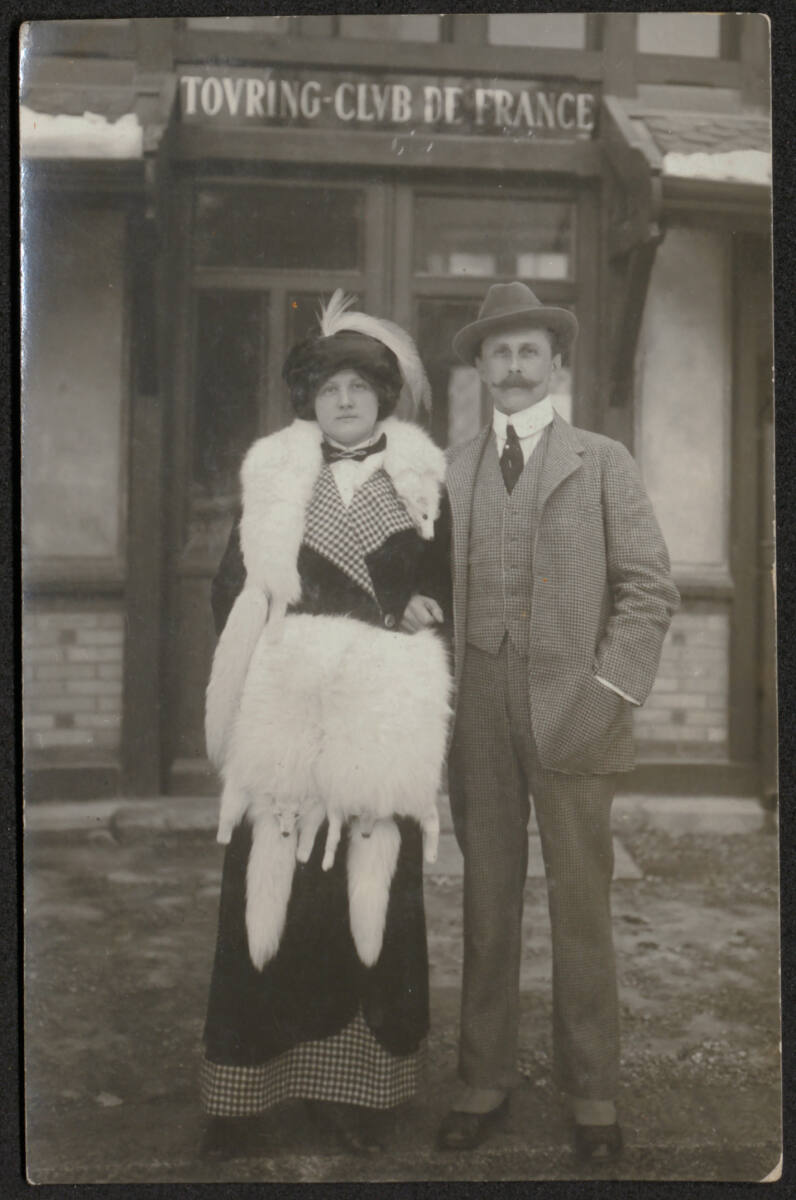 Anonym, Adolf Loos und Bessie Bruce in Chamonix, Frankreich