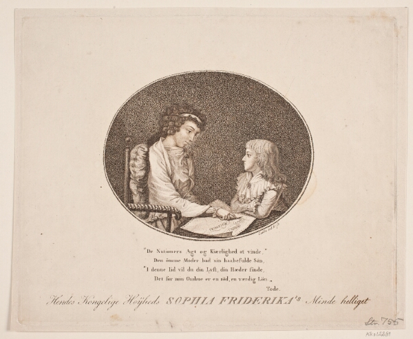 Gerhard Ludvig Lahde, Dronning Sophia Friderika med arveprinsen