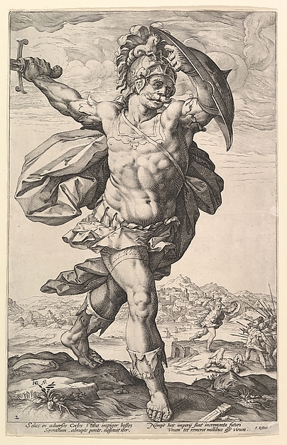 Hendrick Goltzius, Horatius Cocles, from "The Roman Heroes"