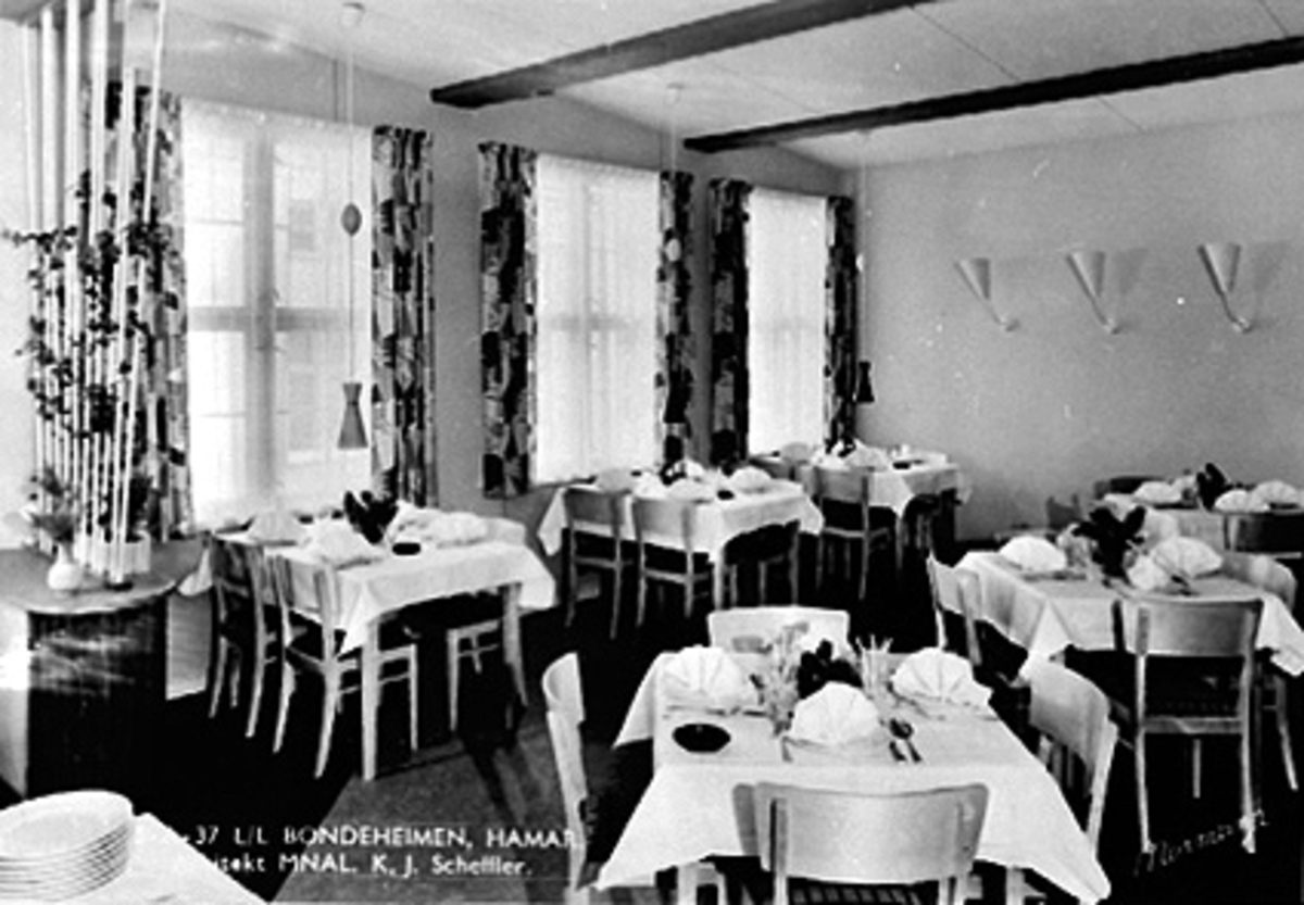 Anno Domkirkeodden, INTERIØR, L/L BONDEHEIMEN, KAFETERIA OG HOTELL, VANGSVEGEN 33