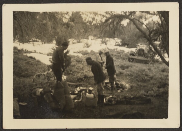Louis Fleckenstein, [Figures at Camp Site]