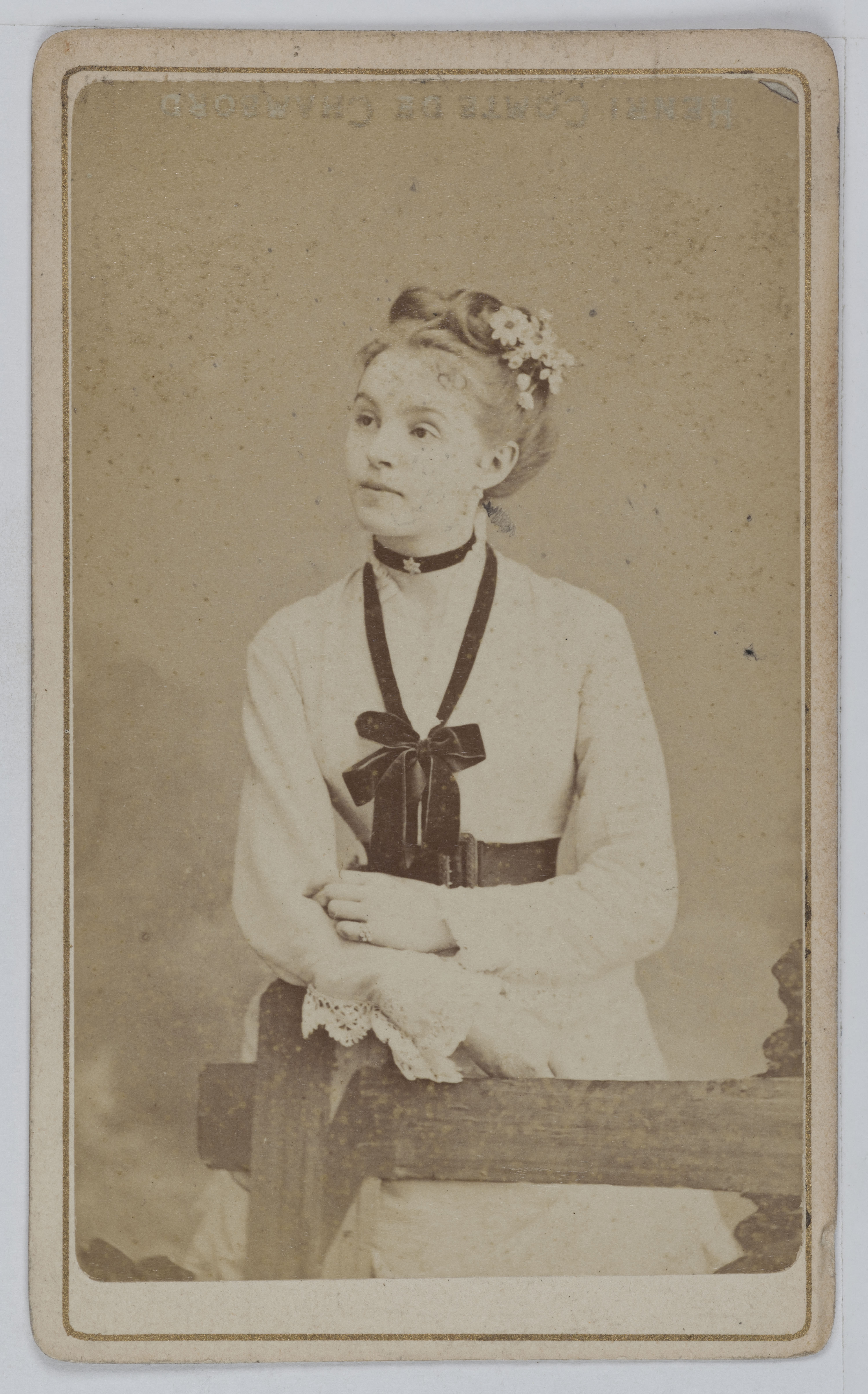 Bacard Fils, Portrait de Gabrielle-Charlotte Réju (1856-1920), dite Réjane, actrice de théâtre.