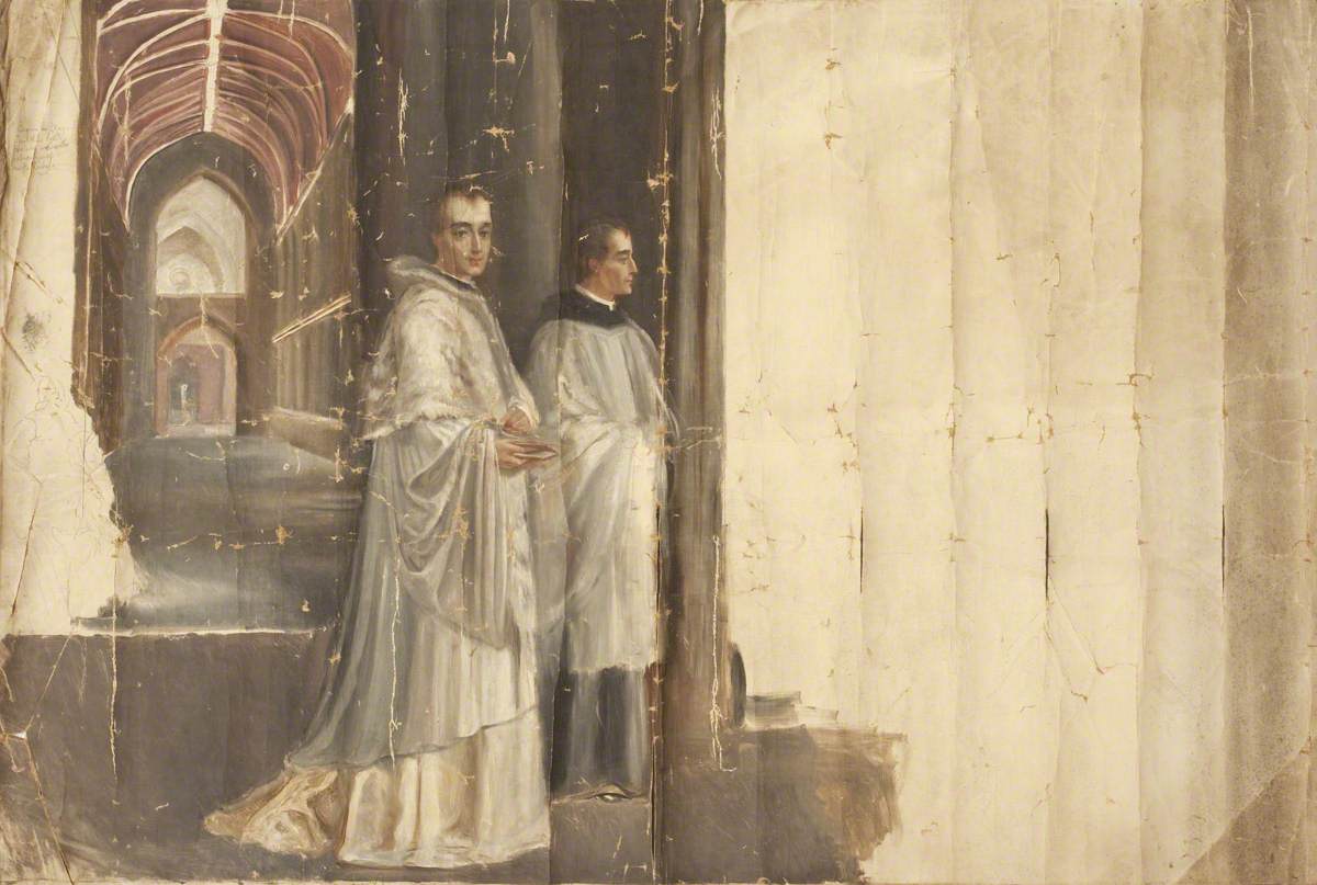 Rebecca Dulcibella Orpen, Two Priests in front of a Church