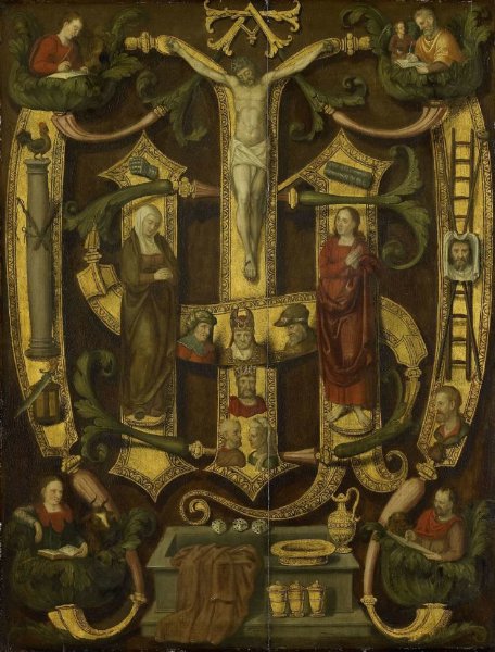 anonymous, Monogram of Christ combined with Instruments of the Passion