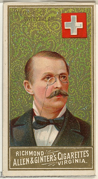 Allen & Ginter, President of Switzerland, from World's Sovereigns series (N34) for Allen & Ginter Cigarettes