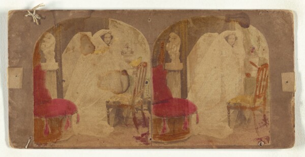 New York Stereoscopic Company, [Woman standing in wedding dress]