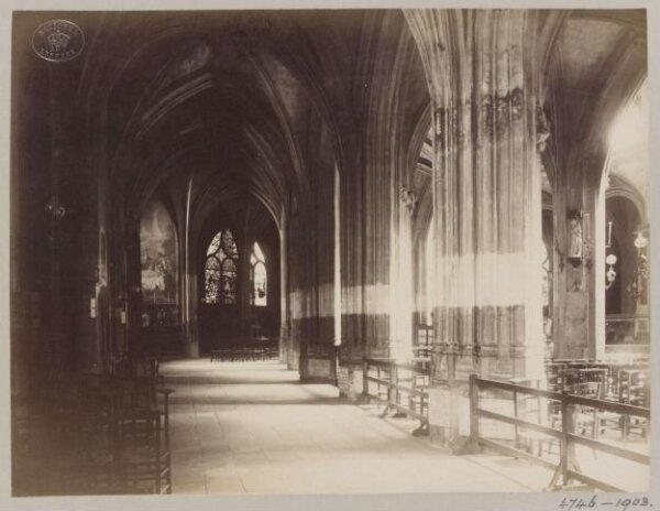 Atget, Jean-Eugène-Auguste, Interior, Church of St Severin, Paris, France