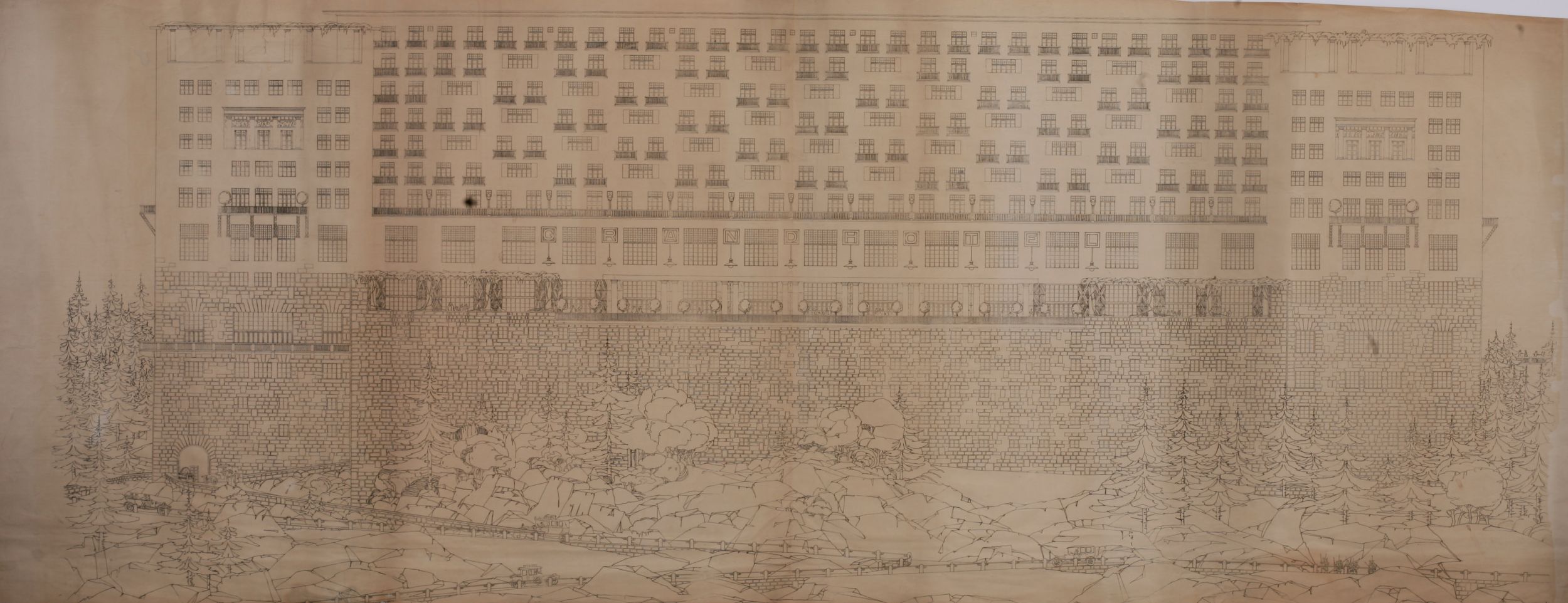 Adolf Loos, Adolf Loos, Idejni projekt Wintersporthotel, Semmering, 1913.
