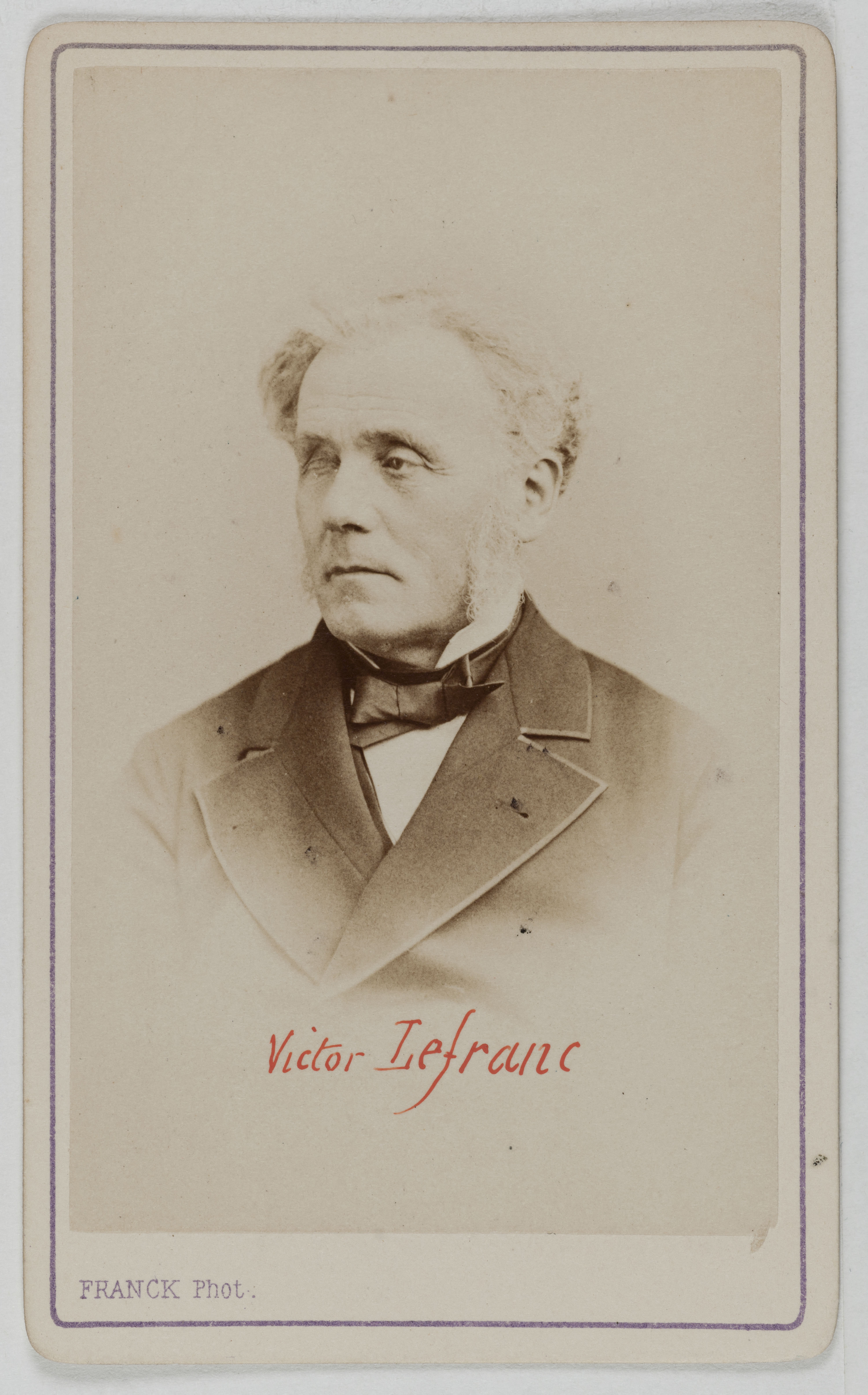 Franck, Portrait de Victor Lefranc, (1809-1883), avocat et homme politique