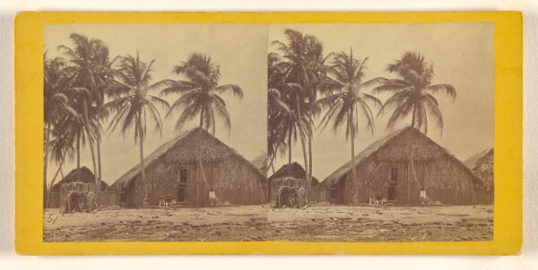 Timothy H. O'Sullivan, [Indian House, one of the San Blas Coral Islands. Isthmus of Darien, Darien Expedition]