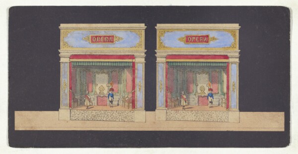 Unknown, Two Figures on an Imaginary Stage