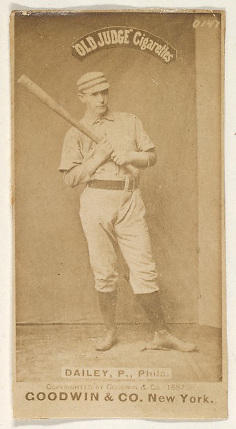 Goodwin & Company, Edward M. Daily, Pitcher, Philadelphia, from the Old Judge series (N172) for Old Judge Cigarettes