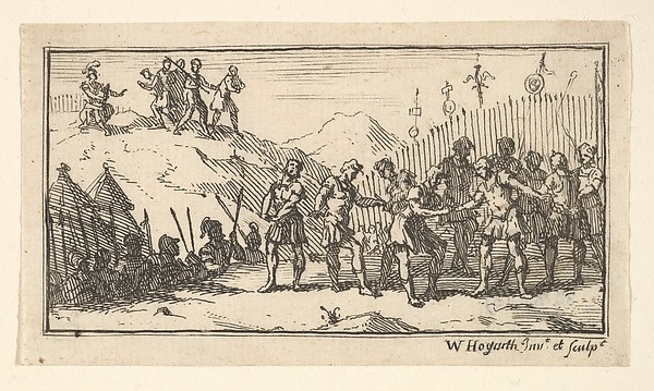 William Hogarth, Decimation (John Beaver, Roman Military Punishments, 1725)