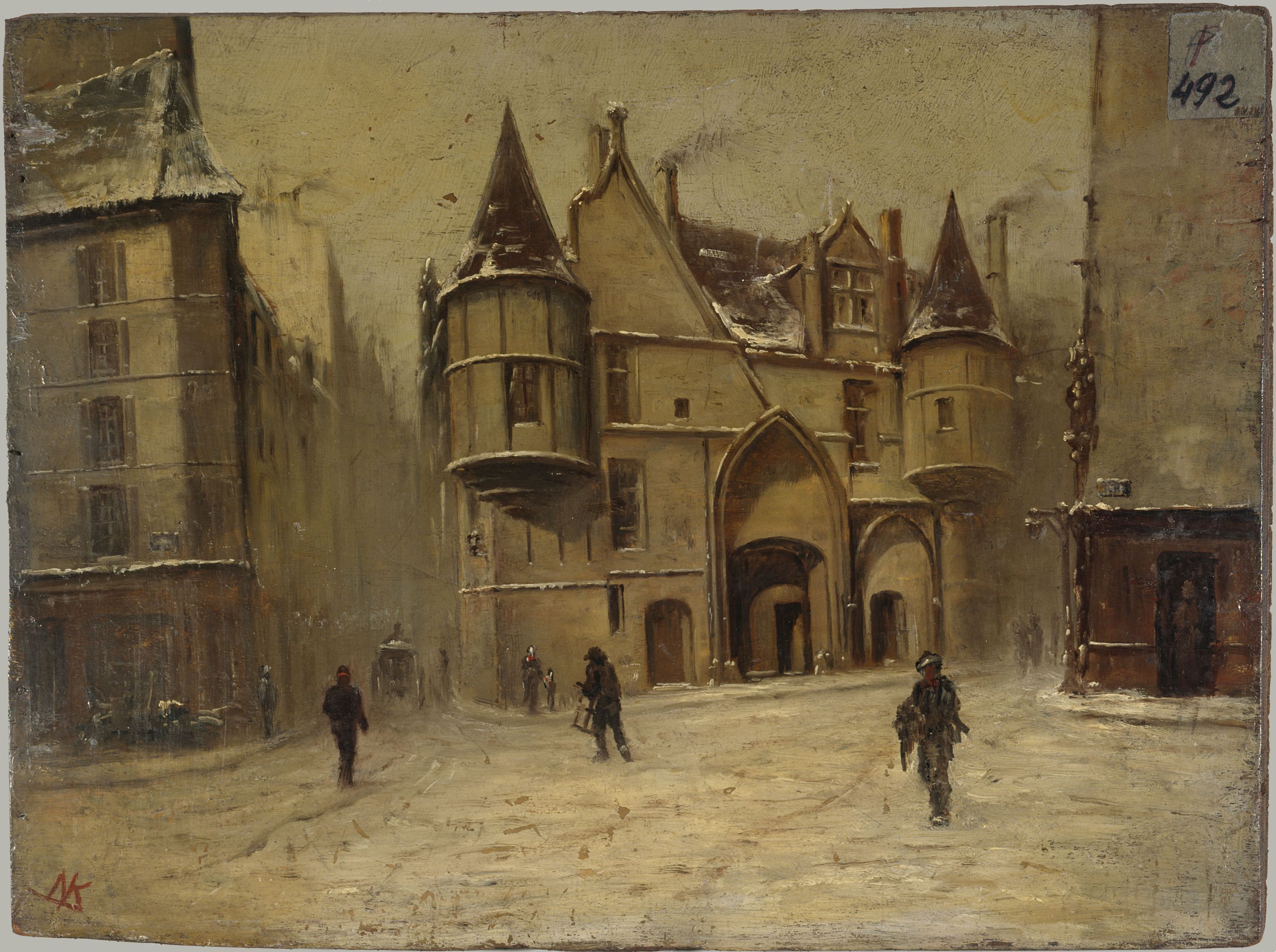 Anonyme, L'Hôtel des archevêques de Sens, actuelle bibliothèque Forney, vers 1880