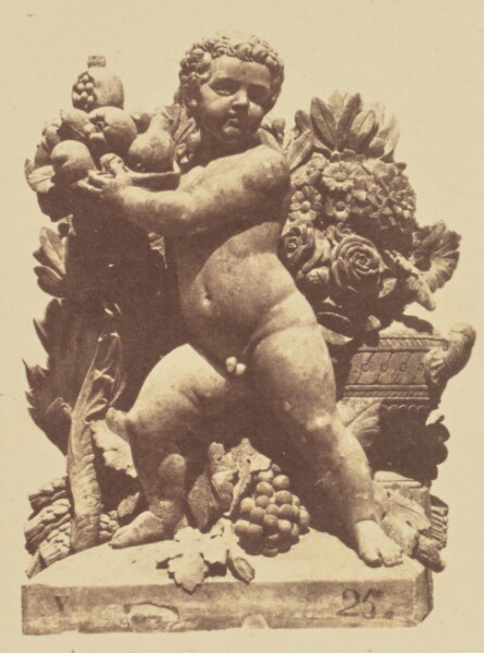 Édouard Baldus, ["L'Abondance", Sculpture by André Vauthier-Gallé, Decoration of the Louvre, Paris]