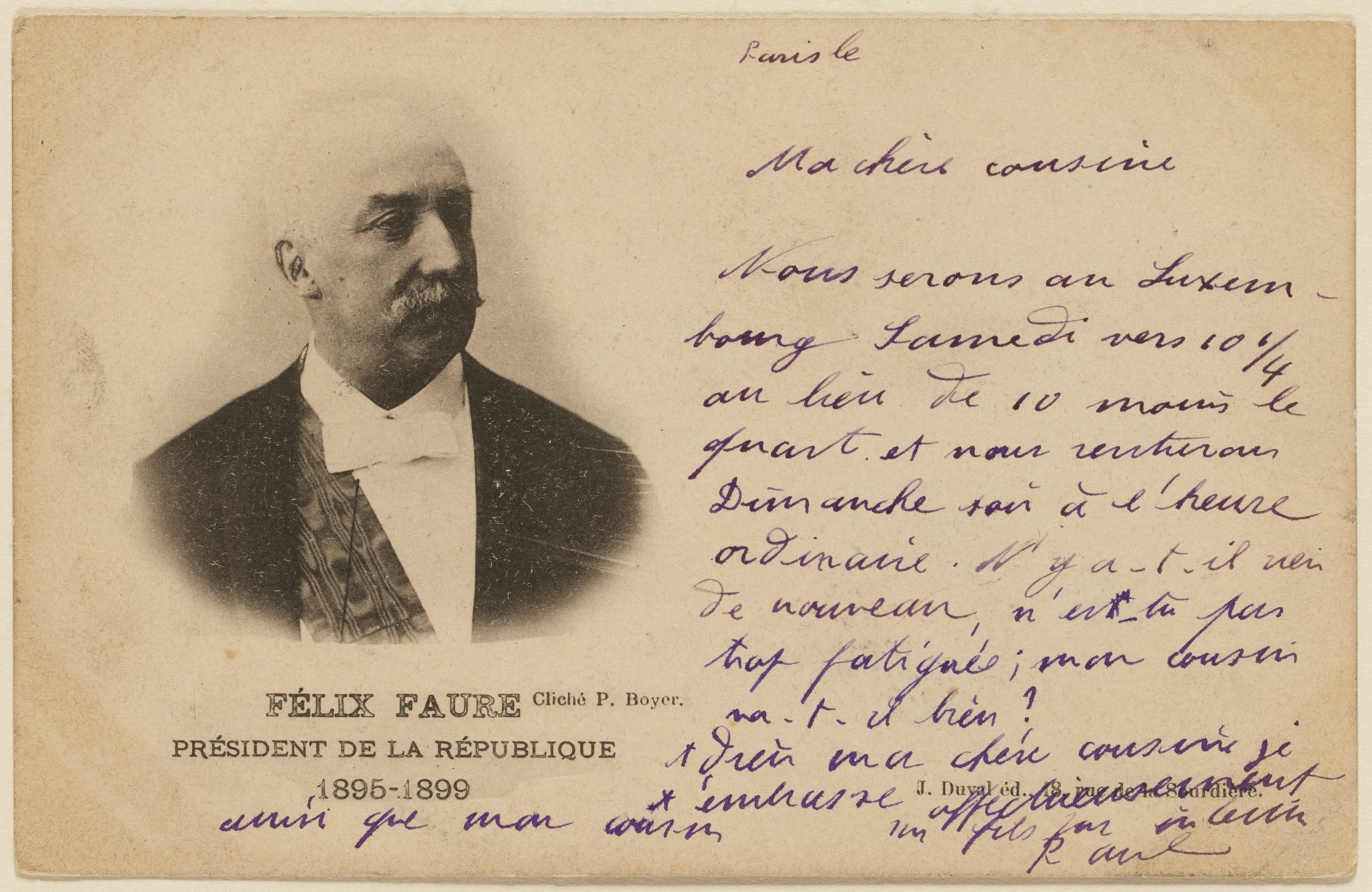 Anonyme, Félix Faure /Président De La République 1895-1899