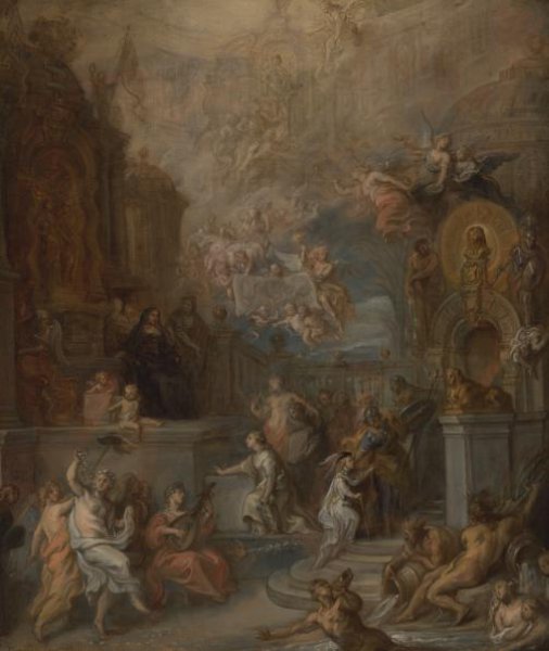 Theodoor van Thulden, Allegory of the Farewell of William III from Amalia van Solms following the transfer of Regency to the States General