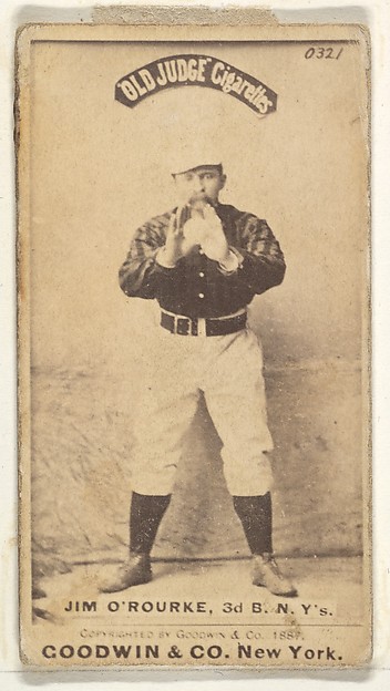 Goodwin & Company, James Henry O'Rourke, 3rd Base, New York, from the Old Judge series (N172) for Old Judge Cigarettes