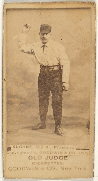 Goodwin & Company, Bill Kuehne, 3rd Base, Pittsburgh, from the Old Judge series (N172) for Old Judge Cigarettes