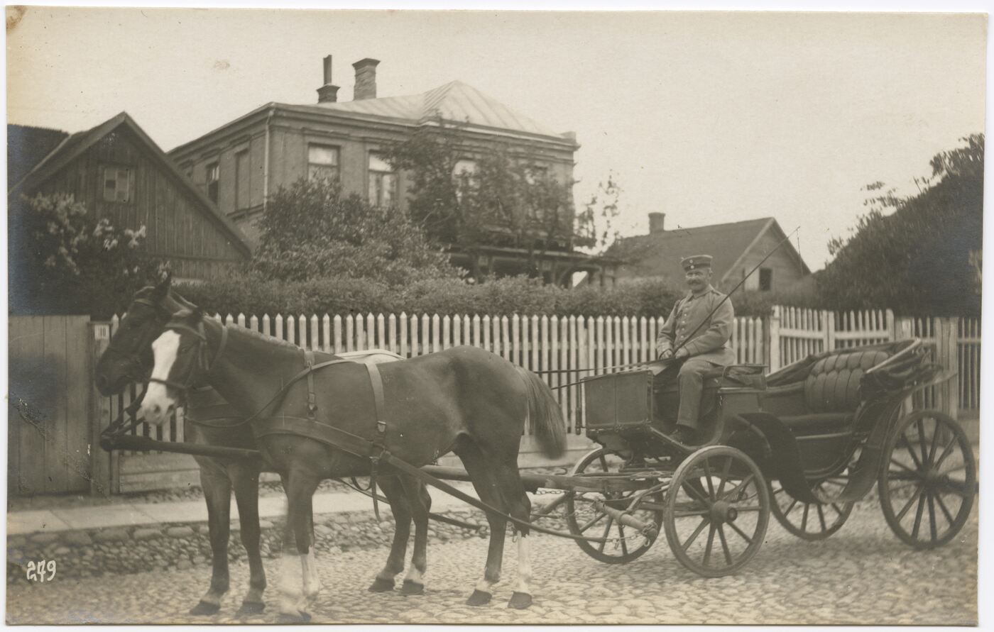 Nežinomas autorius, Dviejų arklių tempiama karieta