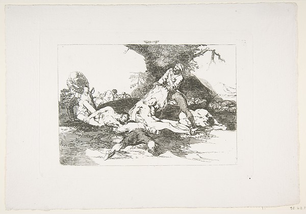 Goya (Francisco de Goya y Lucientes), Plate 16 from "The Disasters of War" (Los Desastres de la Guerra): 'They make use of them' (Se aprovechan)