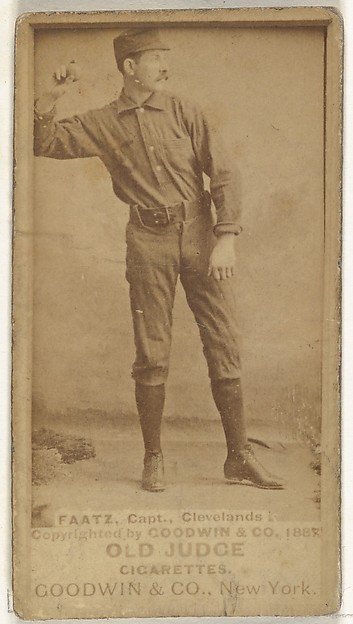 Goodwin & Company, Jayson S. "Jay" Faatz, Captain, Cleveland, from the Old Judge series (N172) for Old Judge Cigarettes