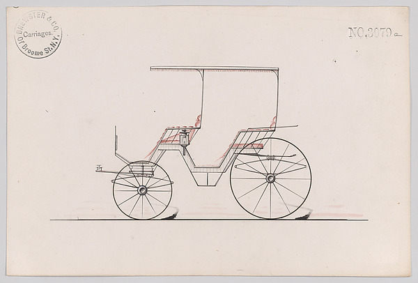 Brewster & Co., Design for Canopy Top Phaeton, no. 3079a