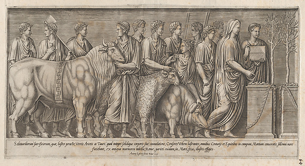 Anonymous, Sacrifice on the Campus Martius, from "Speculum Romanae Magnificentiae"