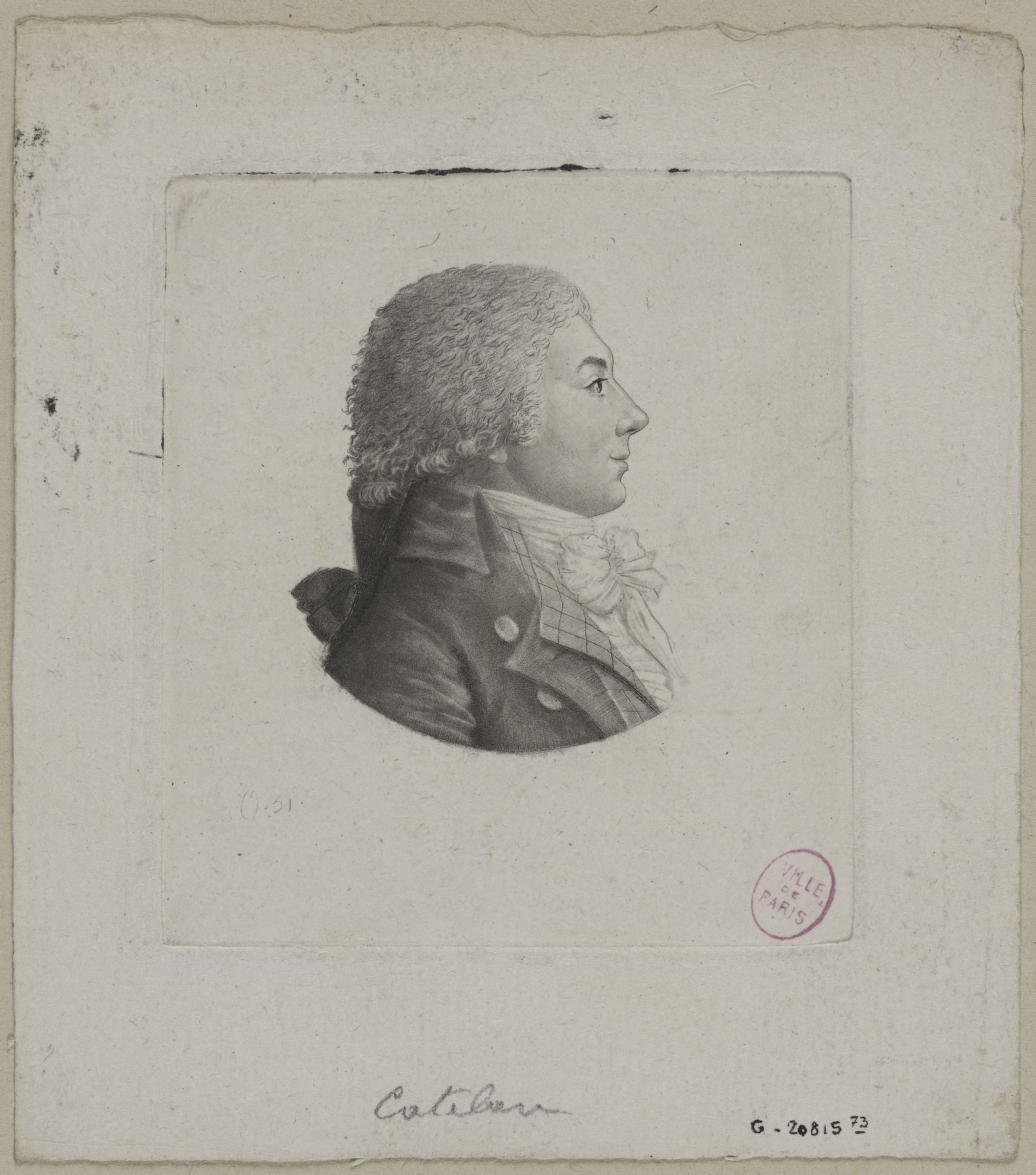 Edmé Quenedey, Portrait de Monsieur Catelan
