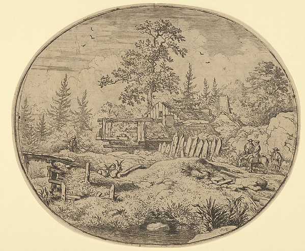 Allart van Everdingen, The Landscape with the Wooden Bridge