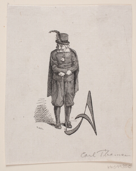 F. Hendriksen, Vignet til Edvard Brandes afhandling om Adolf Rosenkilde