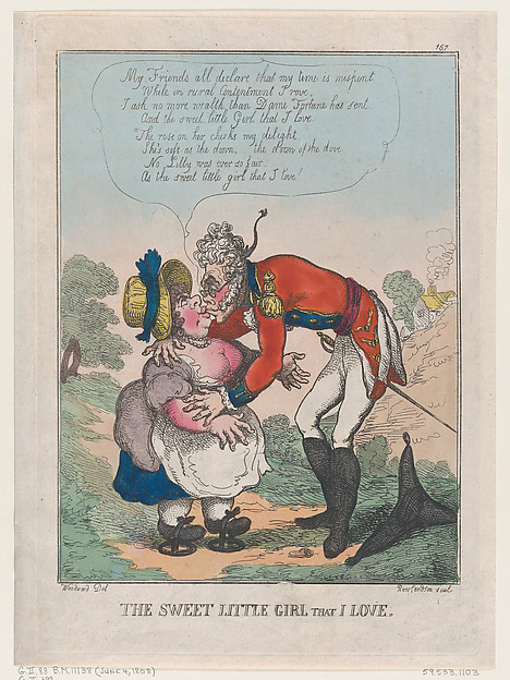 Thomas Rowlandson, The Sweet Little Girl That I Love