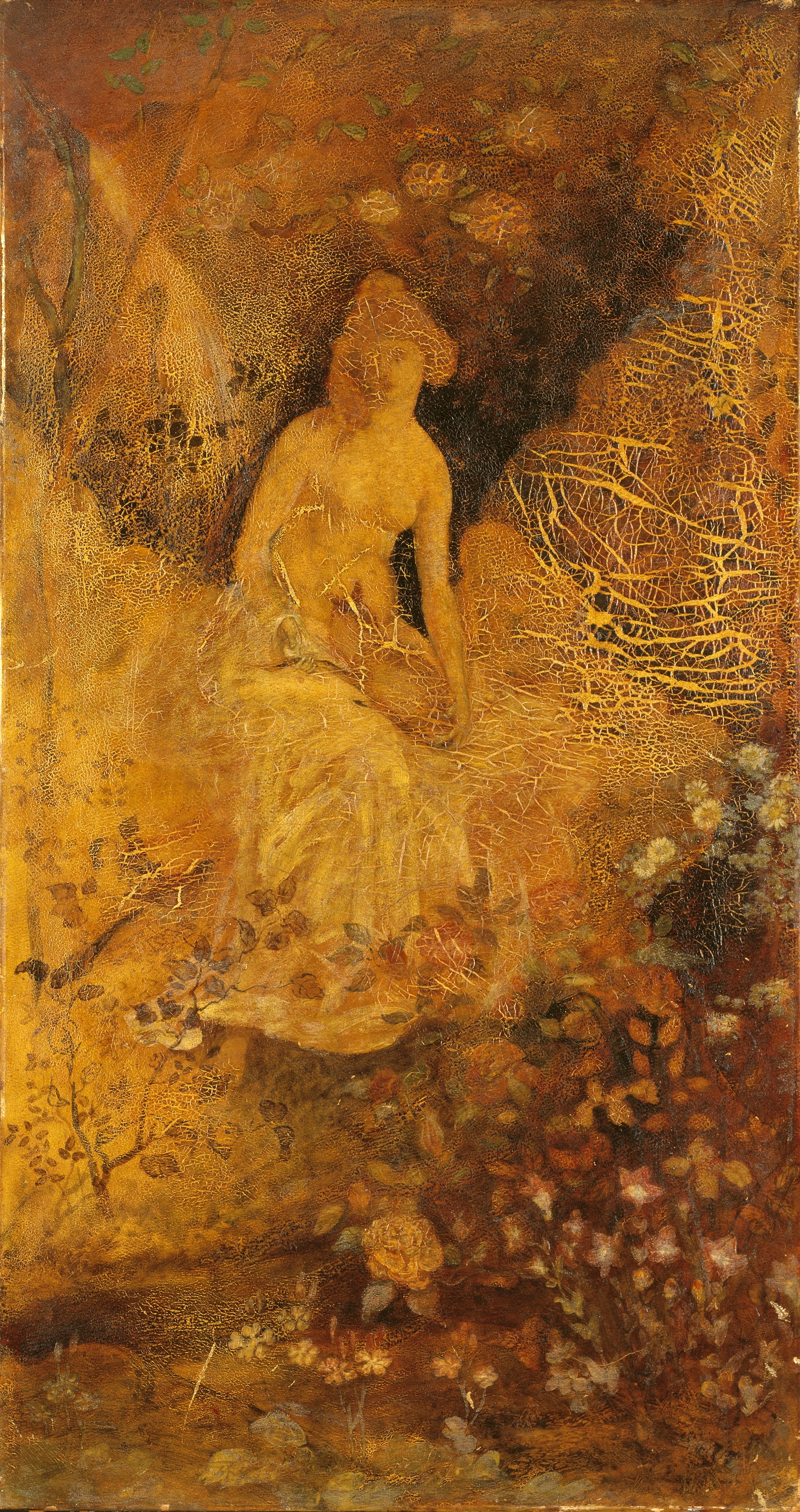 Albert Pinkham Ryder, Panel for a Screen: Woman with a Deer