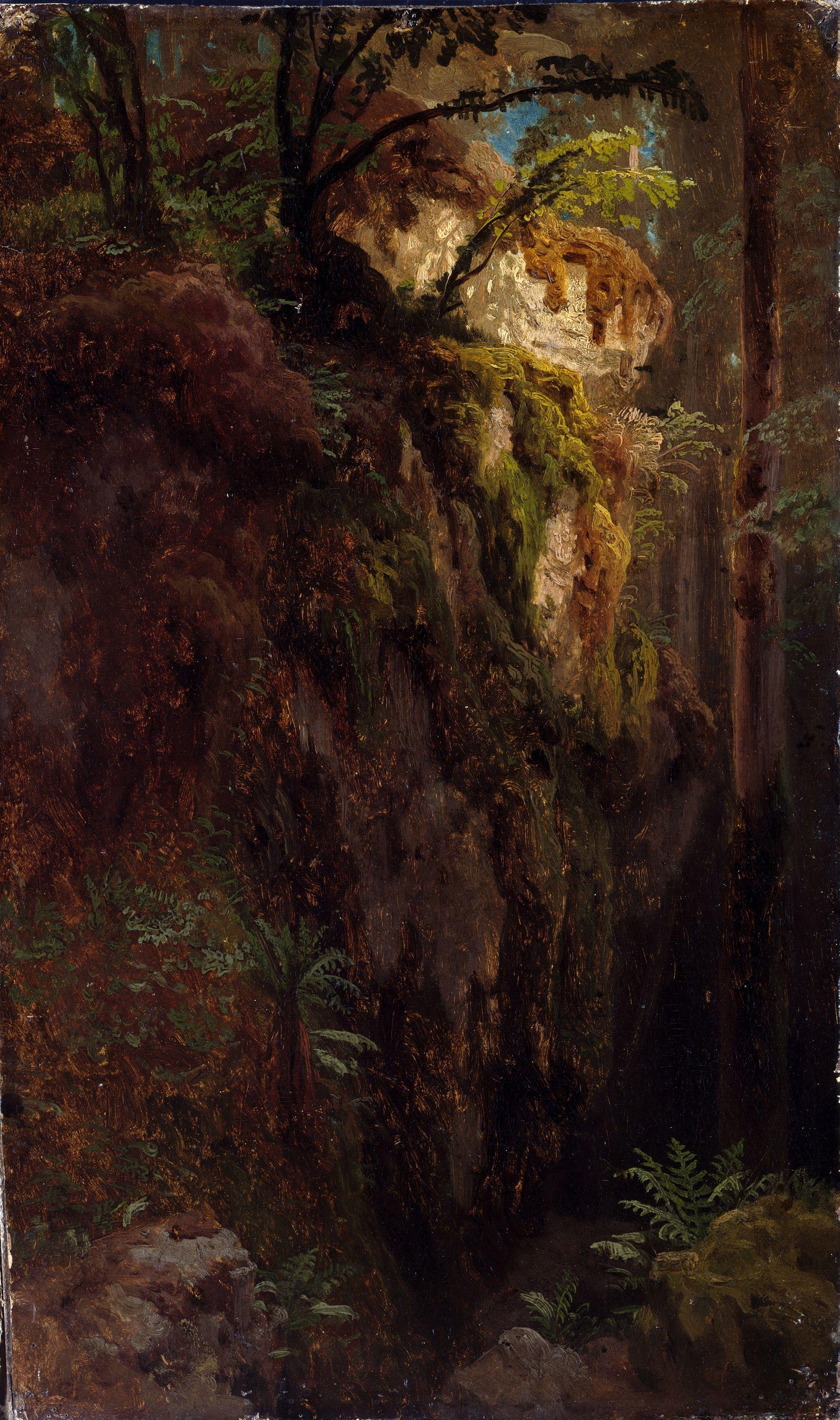 August Cappelen, Landscape Study with a Ravine