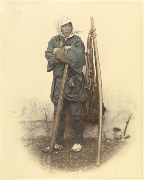 Felice Beato, [A Japanese Indentured Worker]