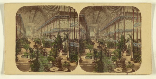London Stereoscopic and Photographic Company, Crystal Palace. General View of The Nave, looking towards the South, taken from the Gallery. Total length, 1608 feet; height, 104 feet.