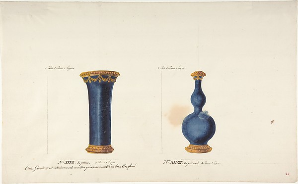 Anonymous, French, 18th century, Design for Two Vases