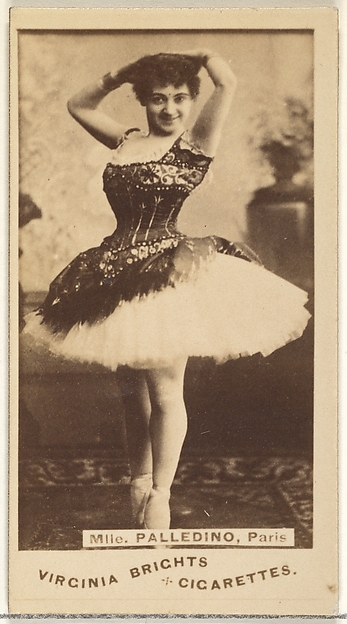 Allen & Ginter, Mlle. Palledino, Paris, from the Actors and Actresses series (N45, Type 1) for Virginia Brights Cigarettes