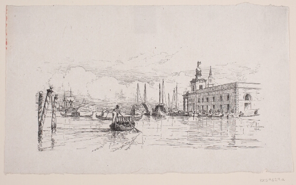 F. Hendriksen, Parti fra Toldboden i Venedig