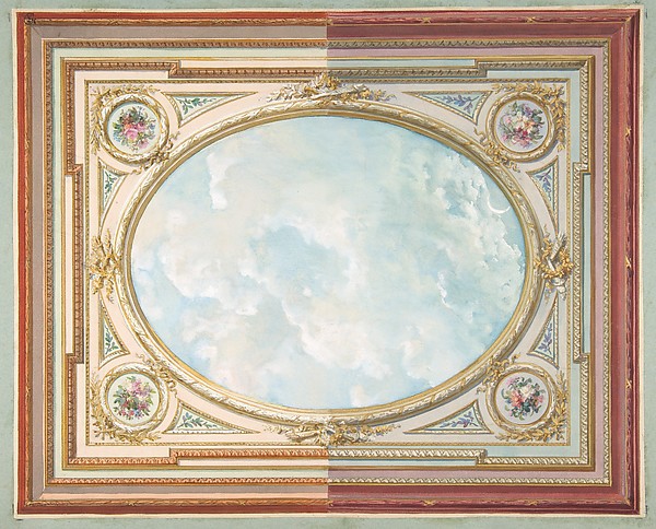 Jules-Edmond-Charles Lachaise, Design for a ceiling of trompe l'oeil sky