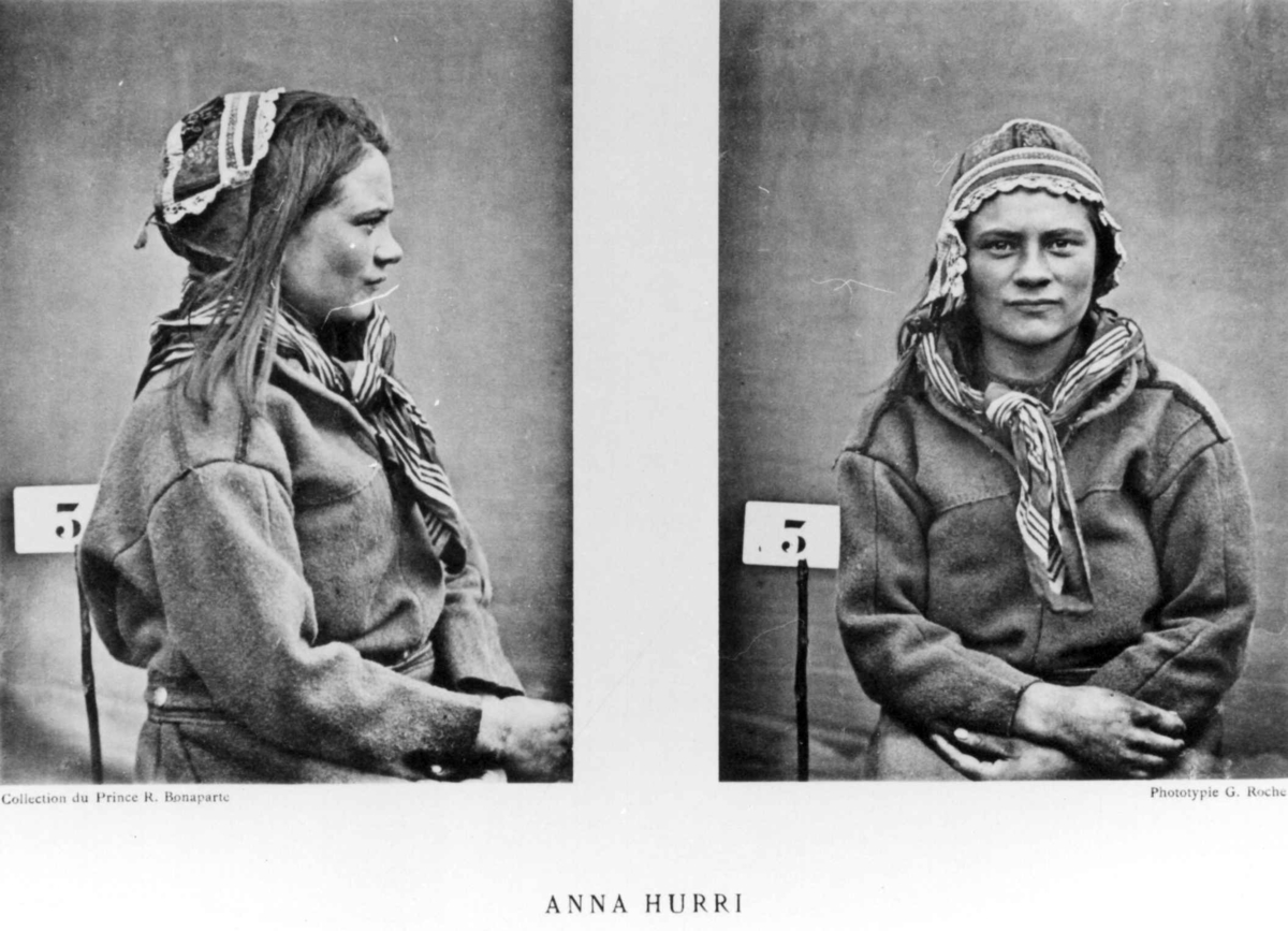 G. Roche, Roland Bonaparte sin samling. Portrett av Anna Hurri. Inngår i Bonapartes sameportretter som nr. 3. Bonaparte