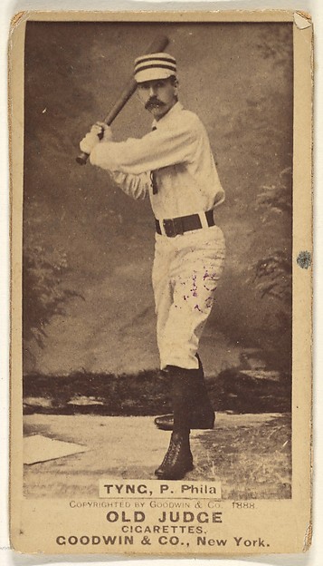 Goodwin & Company, James Alexander "Jim" Tyng, Pitcher, Philadelphia, from the Old Judge series (N172) for Old Judge Cigarettes
