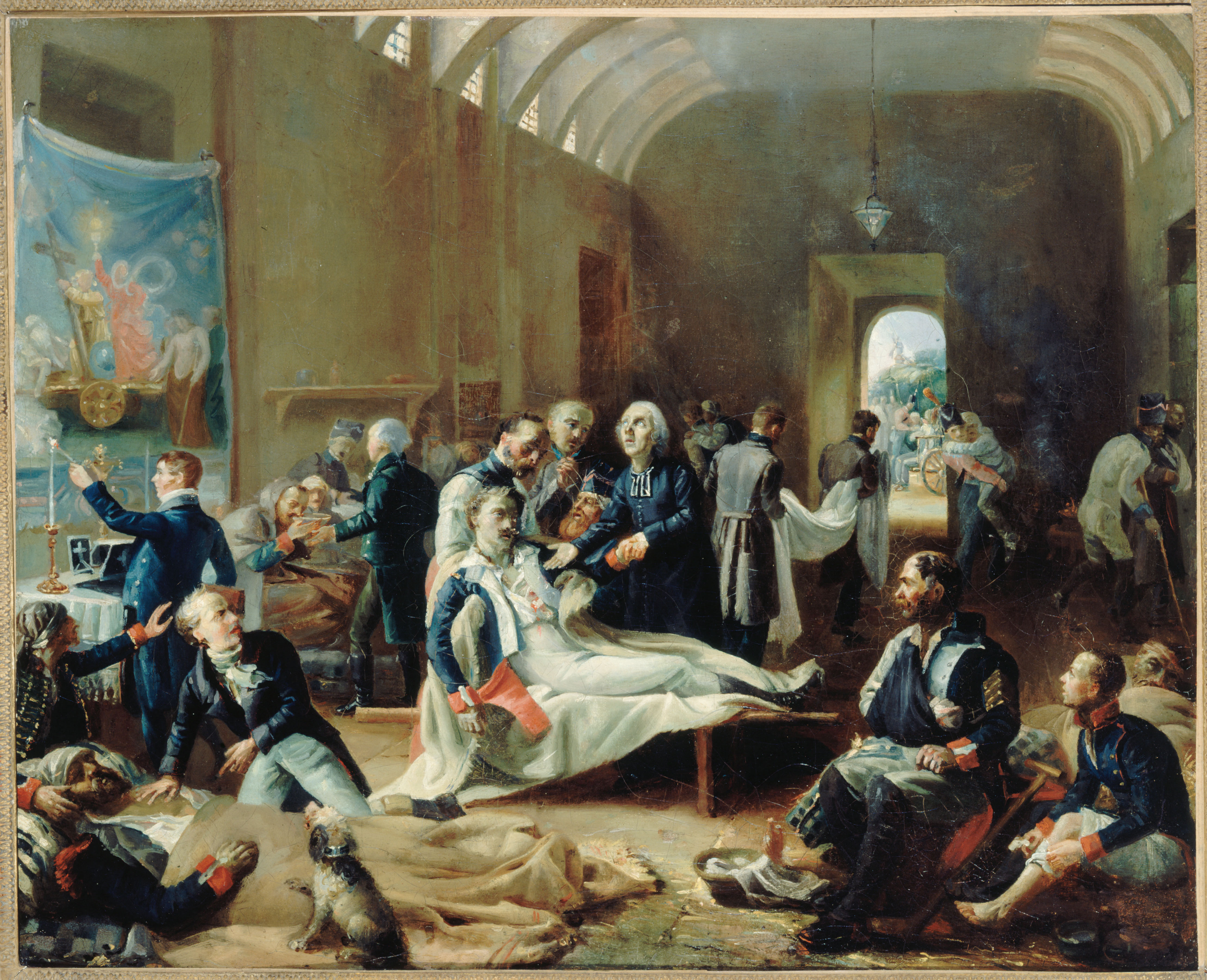 Pierre Roch Vigneron, Une ambulance en 1814, pendant la campagne de France.