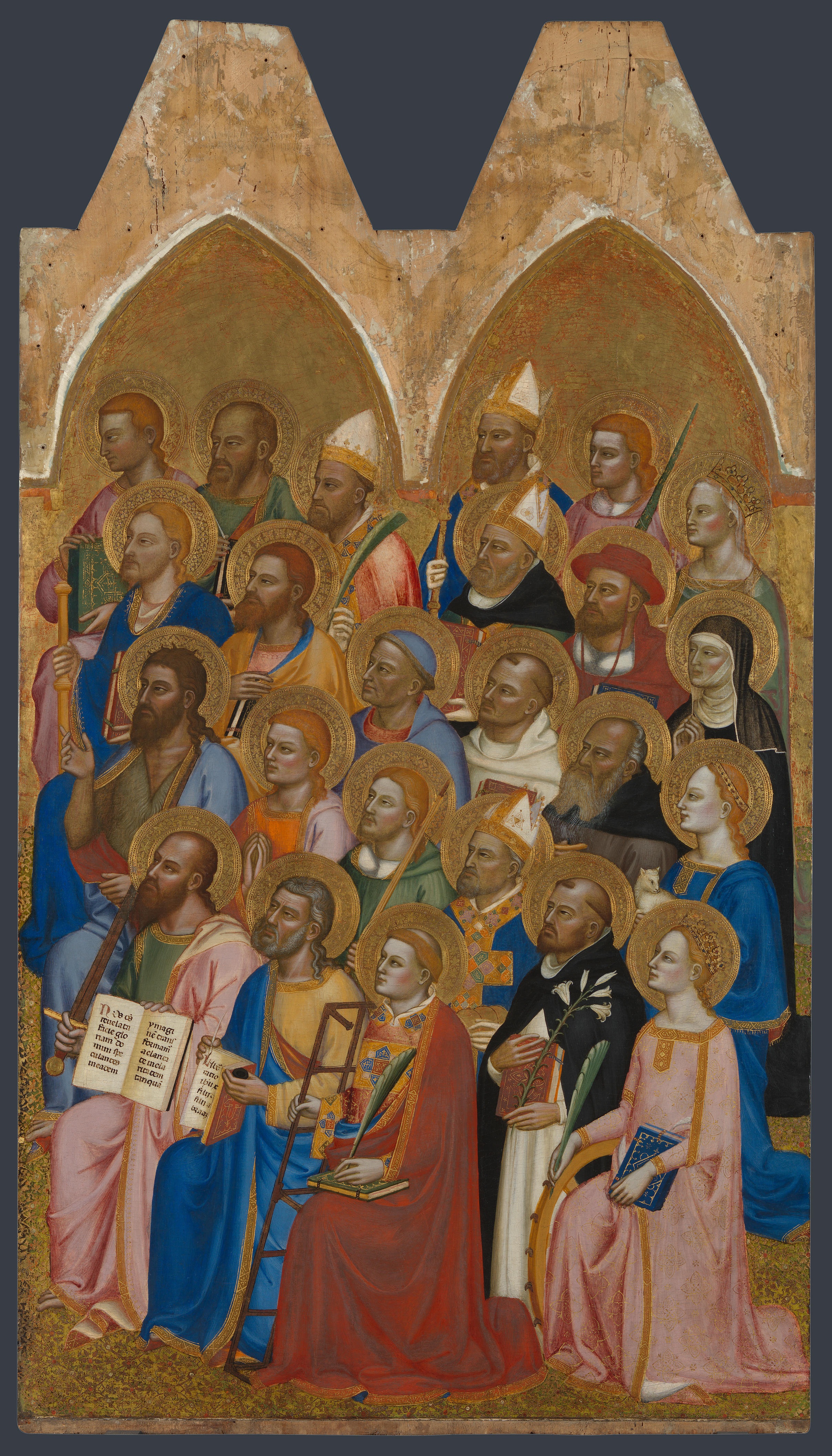 Jacopo di Cione, Adoring Saints: Right Main Tier Panel