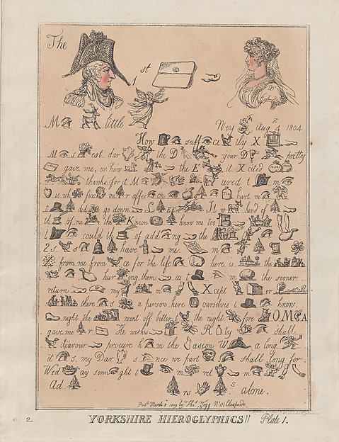 Thomas Rowlandson, Yorkshire Hieroglyphics, Plate 1