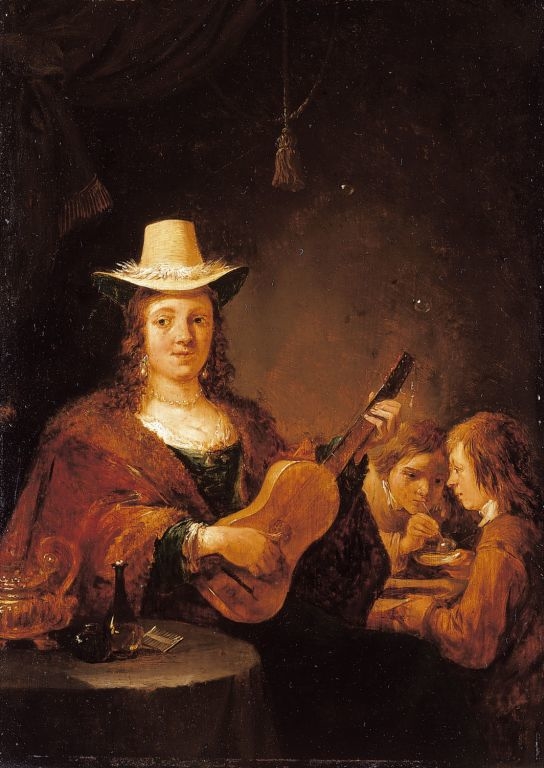 David Teniers the Younger, A Woman Playing the Guitar
