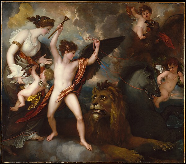 Benjamin West, Omnia Vincit Amor, or The Power of Love in the Three Elements