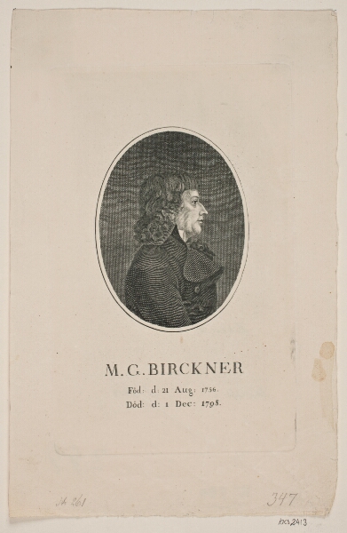 Gerhard Ludvig Lahde, Portræt af Michael Gottlieb Birckner